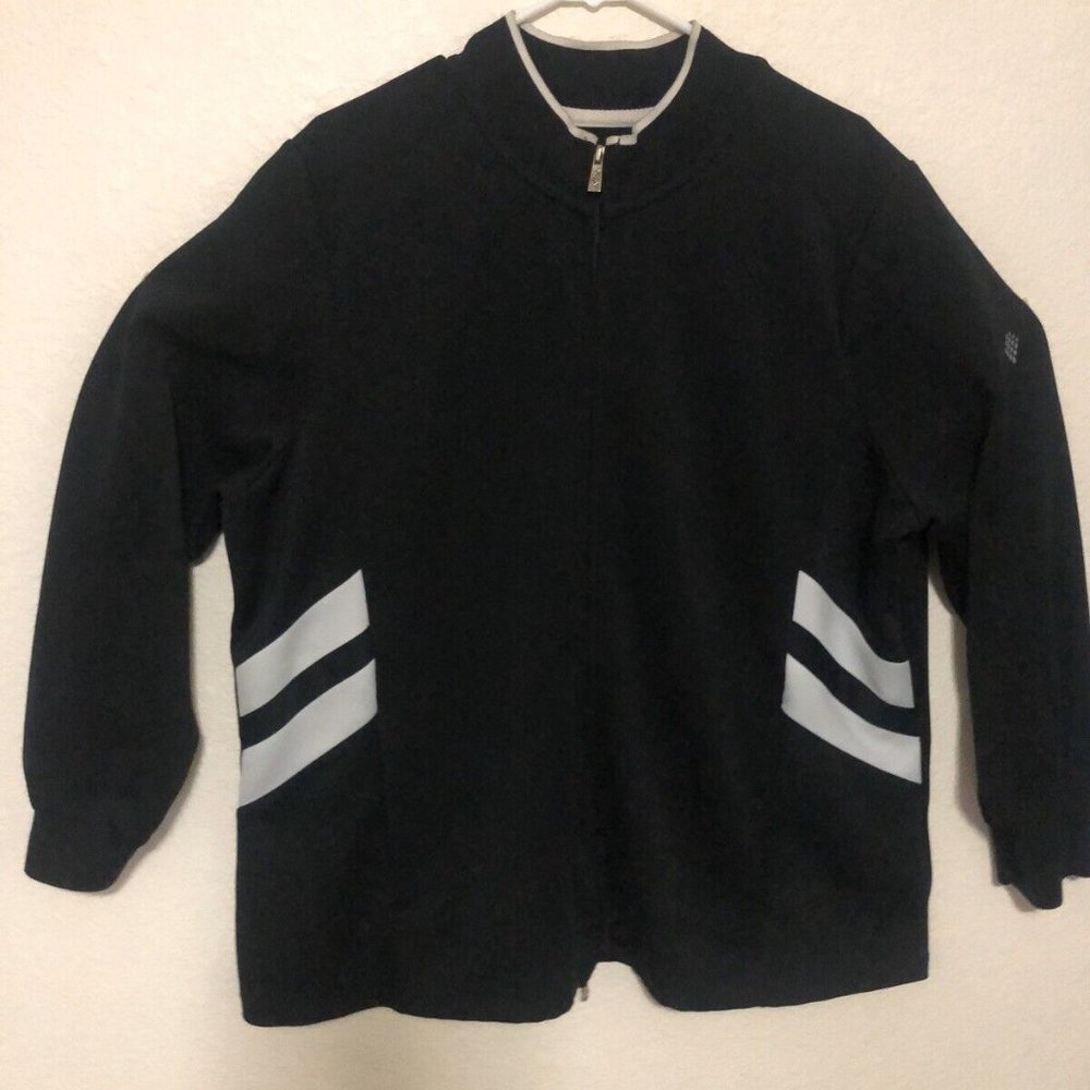 Womens AVX Black Full Zip Jacket Size 22/24 3XL